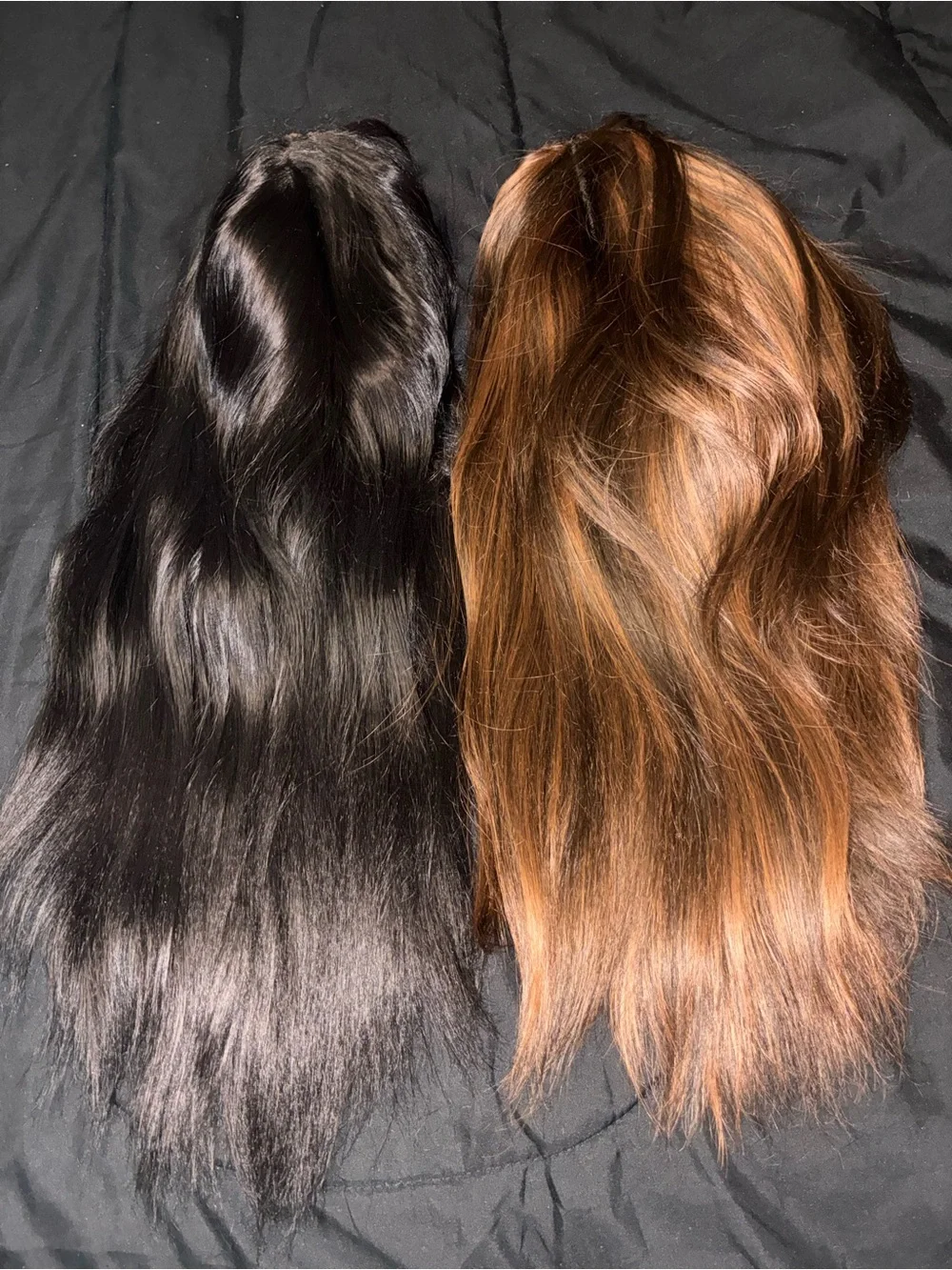 Sleek Natural Black & Warm Chestnut Brown Women’s Hair Wigs